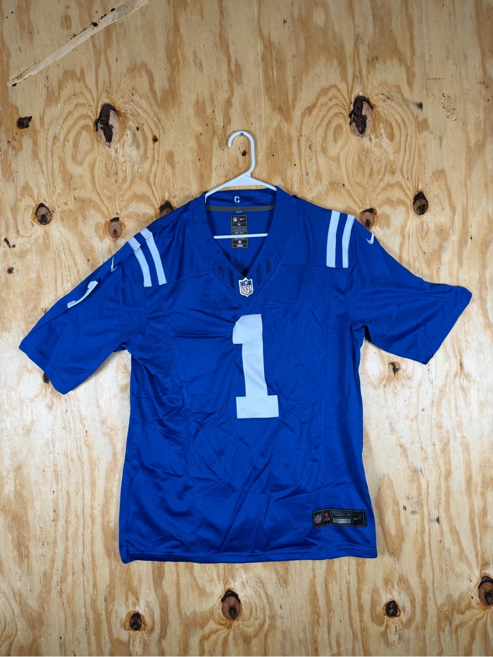 NFL Men's Colts Sauce Gardener Blue #1 Football Jersey with White Accents